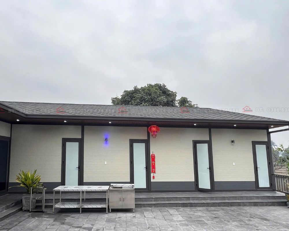 Mẫu nhà lắp ráp 100m2 được sử dụng làm khu nhà ở công nhân