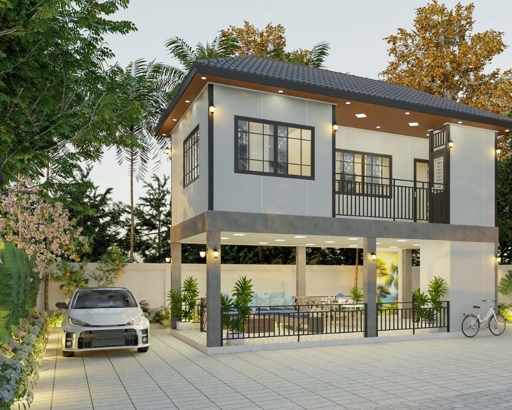 Dễ dàng mở rộng diện tích với mẫu nhà 2 tầng lắp ráp