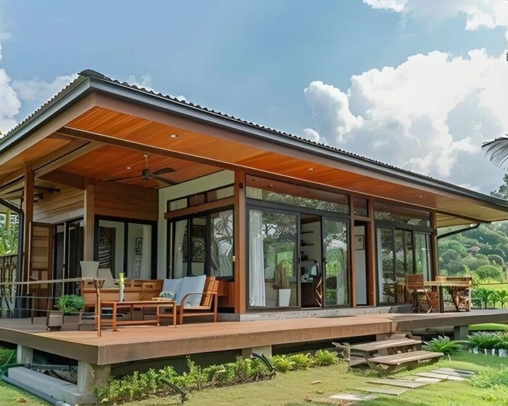 Mẫu nhà sân vườn lắp ráp giá rẻ