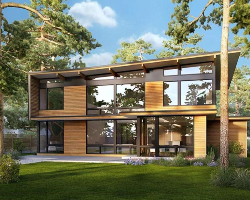 Mẫu nhà lắp ráp trên sân thượng hiện đại