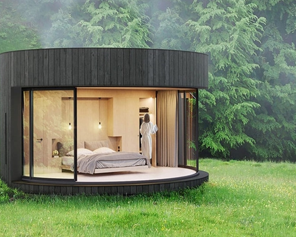 Mẫu nhà lắp ghép kiểu tròn tại khu nghỉ dưỡng sinh thái