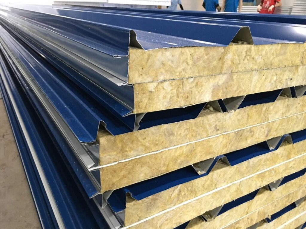 Tấm Panel Mái Rockwool Chống Cháy