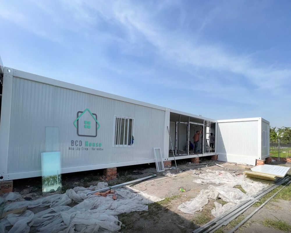 Báo giá thiết kế, thi công nhà lắp ghép 50m2 đẹp, giá rẻ